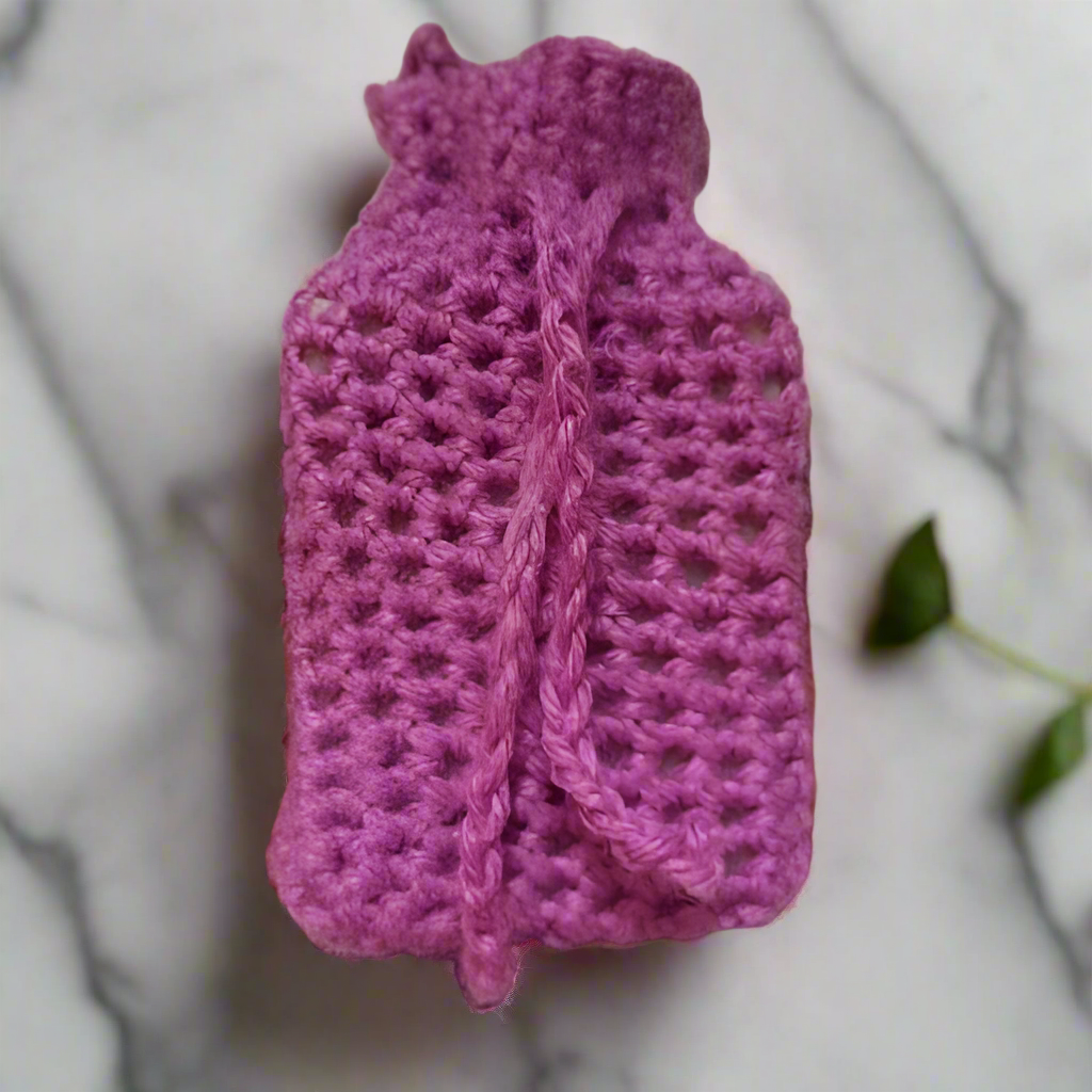 Pink Crochet soap saver 