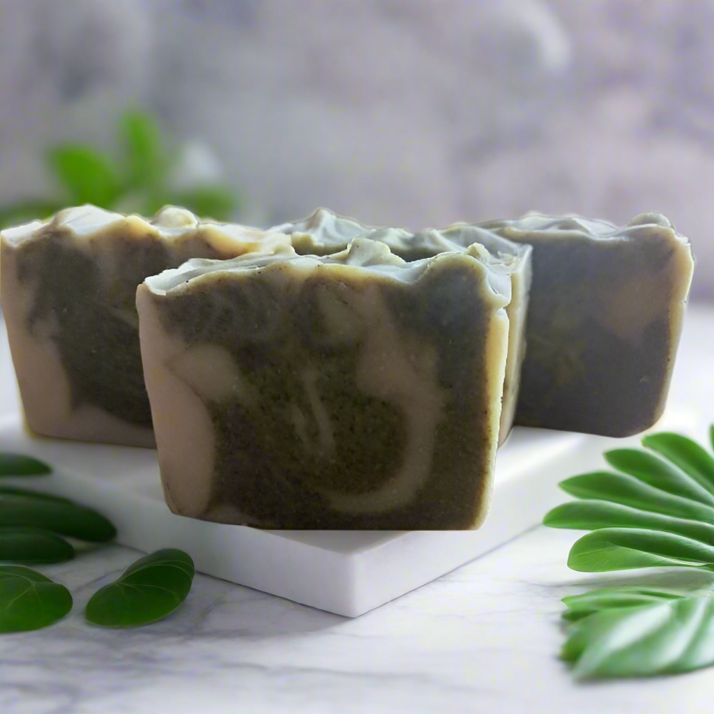 Lemongrass and moringa soap