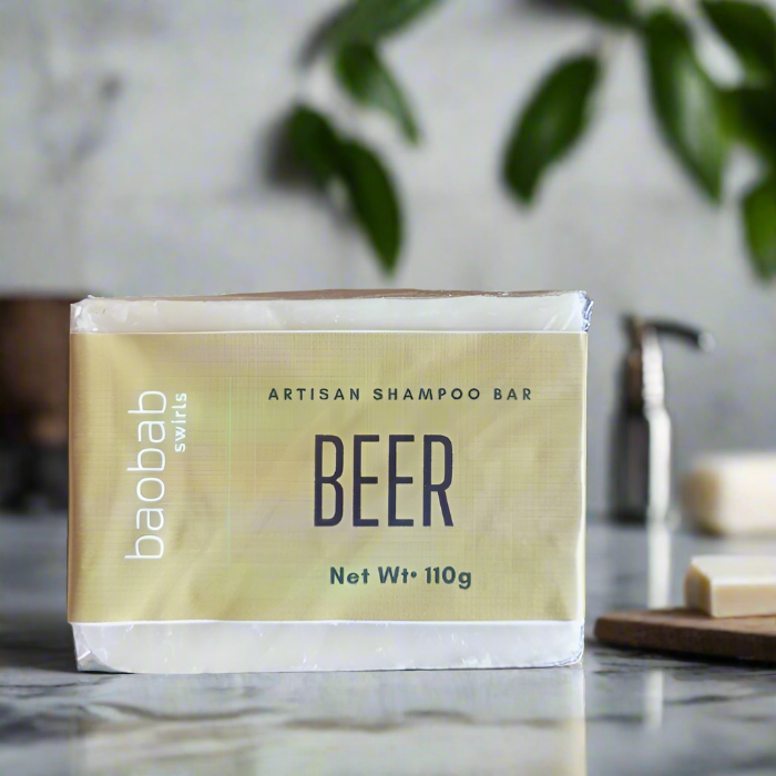 natural beer shampoo bar