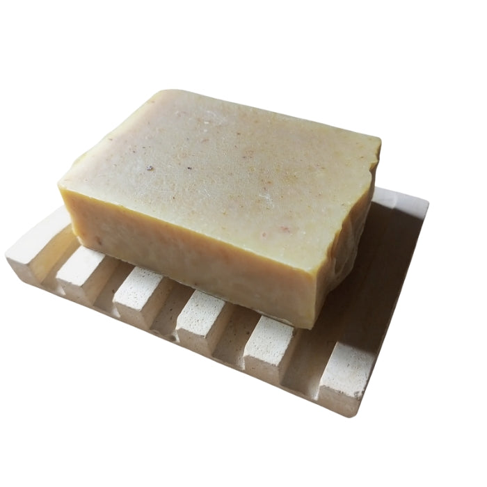 Baobab soap on a soap dish 